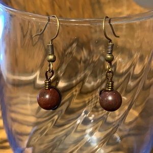 21262 ⭐️Dream agate (red) earrings.⭐️